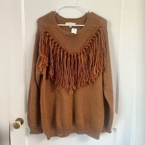 Philomena Alpaca Wool Boho Fringe Sweater
Size L